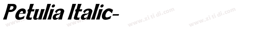 Petulia Italic字体转换